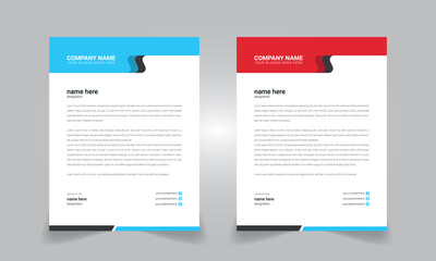 Creative, Business and Corporate letterhead design templates for your project design Vector shapes