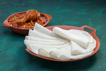 Nice Pathiri with chicken curry