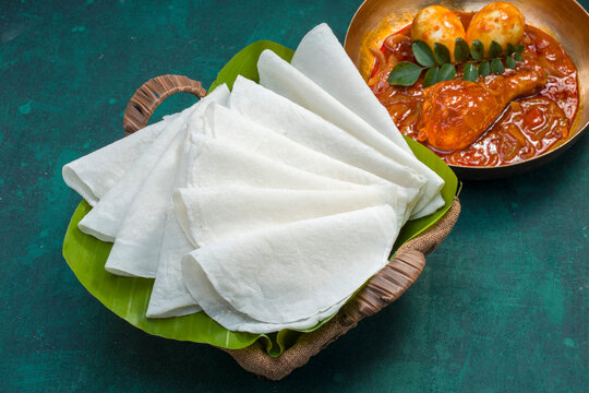 Nice Pathiri with chicken curry