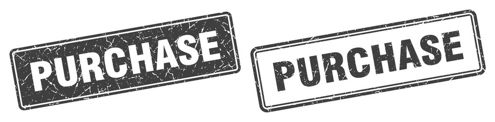purchase stamp set. purchase square grunge sign