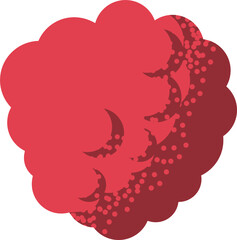 Raspberry fruit illustrative vector graphic clipart or icon