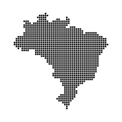 Fototapeta na wymiar brazil map icon isolated on white background. Vector illustration.
