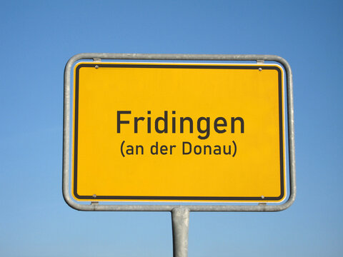 Ortsschild Fridingen an der Donau
