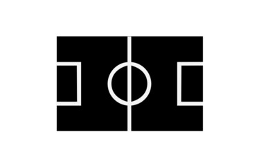 Football field on white background. Vector drawing.