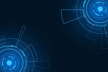 Obraz premium Sci fi futuristic user interface, HUD, Technology abstract background , Vector illustration.