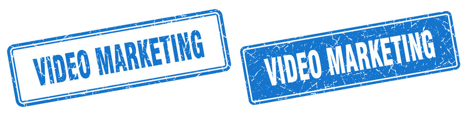 video marketing stamp set. video marketing square grunge sign