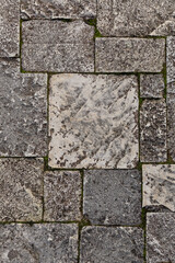 Part of a stone wall, for background or texture, natural color.