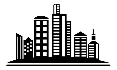 Building , Apartment , City Logo Vector illustration