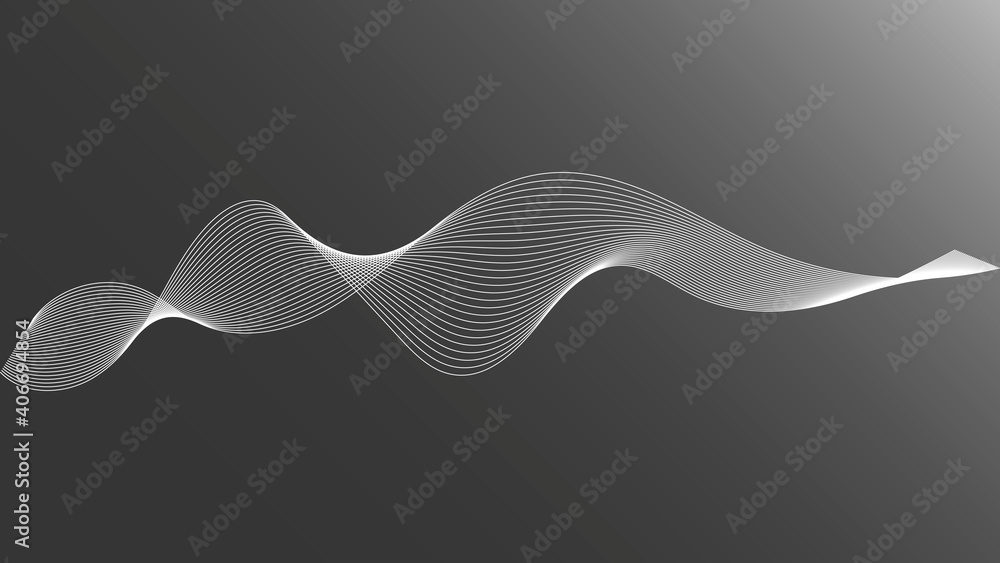 Poster abstract vector wave. modern equalizer. futuristic dynamic wave in grey background .vector illustrat