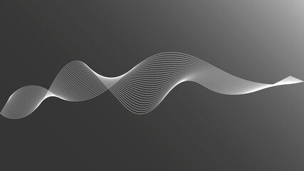 Abstract vector wave. Modern equalizer. Futuristic dynamic wave in grey background .Vector illustration