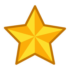 Obraz premium golden star icon isolated on white background stock illustration