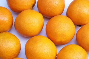 fresh oranges lie on the table