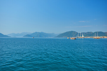 View over the beach of Marmaris