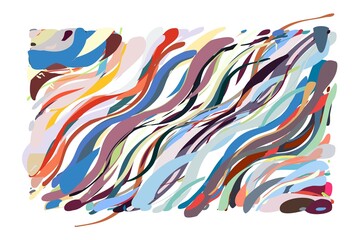 Multicolor  Wave abstract art background shape. vector picture