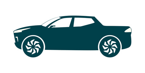 Car pickup icon on white background isolated. Vector illustration.