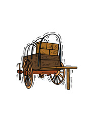 illustration of carriage