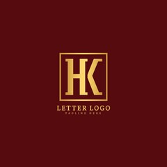 Initial Letter HK logotype company name monogram design for Company and Business logo.