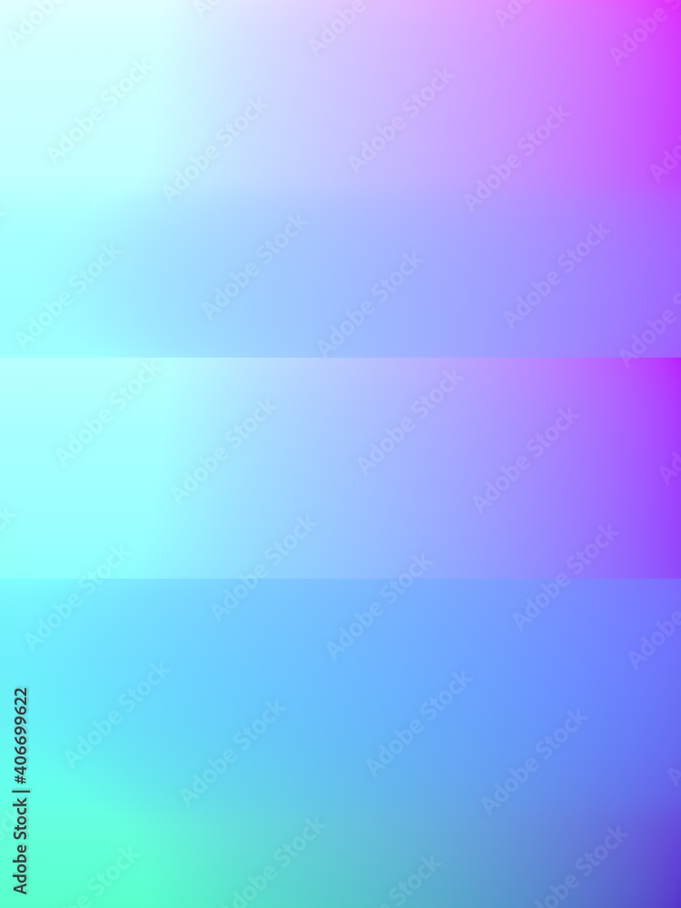 Aufkleber modern smoothly bending background with holographic gradient. 3d rendering digital illustration