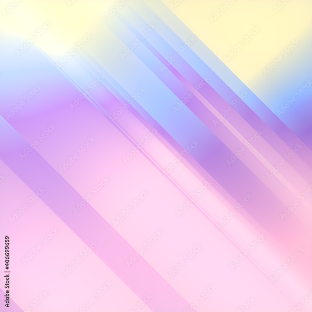 Poster Colorful geometric background with wavy rainbow gradient. Abstract decorative print. 3d rendering digital illustration