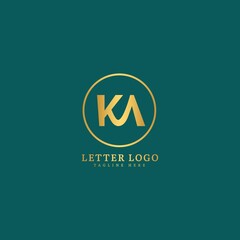 Initial Letter KA logotype company name monogram design for Company and Business logo.