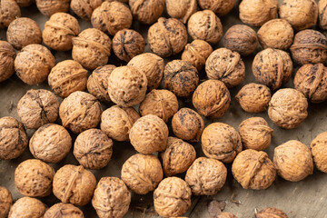 Fresh walnuts that have not yet been dried