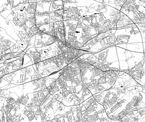 Fototapeta na wymiar map of the city of Bochum, Arnsberg, Germany