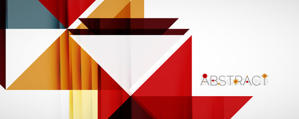 Geometric abstract background. Techno color triangle shapes. Vector illustration for covers, banners, flyers and posters and other designs