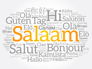SALAAM (Hello Greeting in Persian,Farsi) word cloud