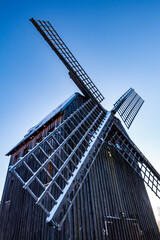 Wiatrak młyn kaszuby zima śnieg © Dariusz