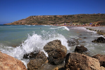 View to Ramla Bay. Gozo. Malta