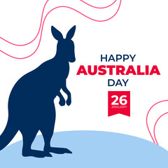 Australia day vector background for social media