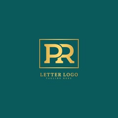 Initial Letter PR logotype company name monogram design for Company and Business logo.