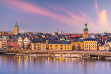 Stockholm old town city skyline, cityscape of Sweden