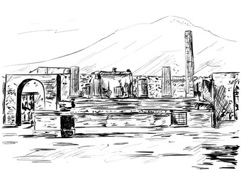 a city street scene, Pompeii