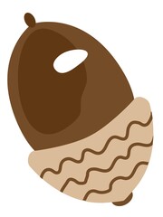 1つのどんぐりのイラスト