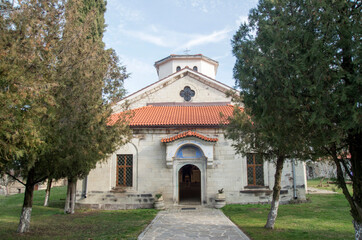 Fototapeta na wymiar Main church in Arapovo Monastery of Saint Nedelya, Bulgaria