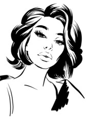 Gorgeous sexy woman with perfect hairstyle