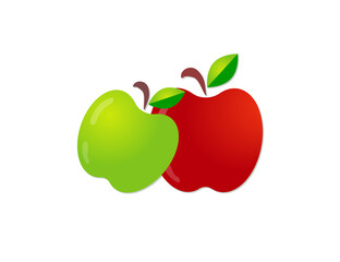Flat web apple icon. Vector illustration.