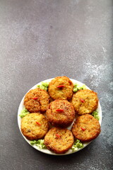 Homemade delicious cutlets.