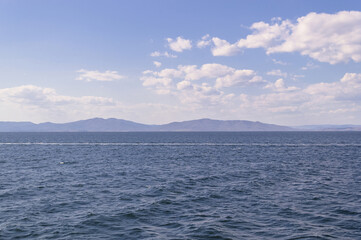 beauty of seascape view near Vladivostok Russia on sunny day
