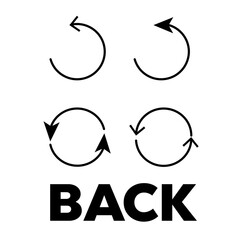 Return Icon. Flip over or turn arrow. Reverse sign