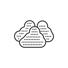 Types soil color line icon. Pictogram for web page, mobile app, promo.