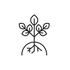 Plant growth color line icon. Pictogram for web page, mobile app, promo.