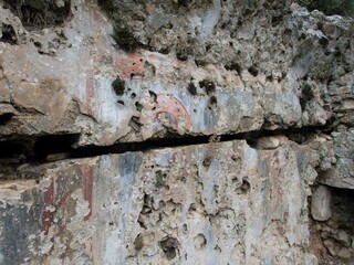 ruin of trebenna ancient city on a historic lycian way in turkey