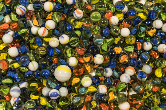 Sammlung von Glasperlen