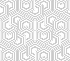 Vector geometric seamless pattern. Modern geometric background with hexagonal tiles.