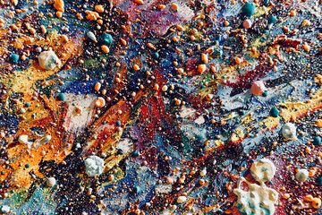 Colorful abstract background wallpaper. Modern motif visual art. Mixtures of oil paint. Trendy hand...