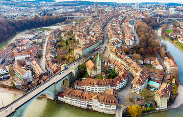 Schweiz Bern Altstadt Panorama