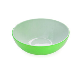 green empty bowl on a white background