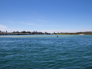 Beautiful views of Wallis Lake in Forster Beach NSW Australia